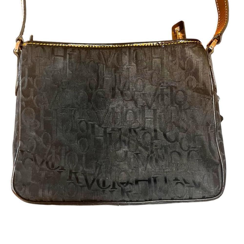 Victor Hugo Monogram Material & Leather Designer Crossbody Bag - Picture 6 of 13